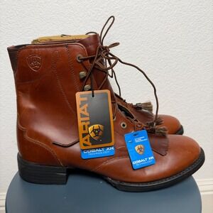 Ariat Women's Cobalt XR Pro Lacer Lace Up Leather Boots Booties NEW Chestnut